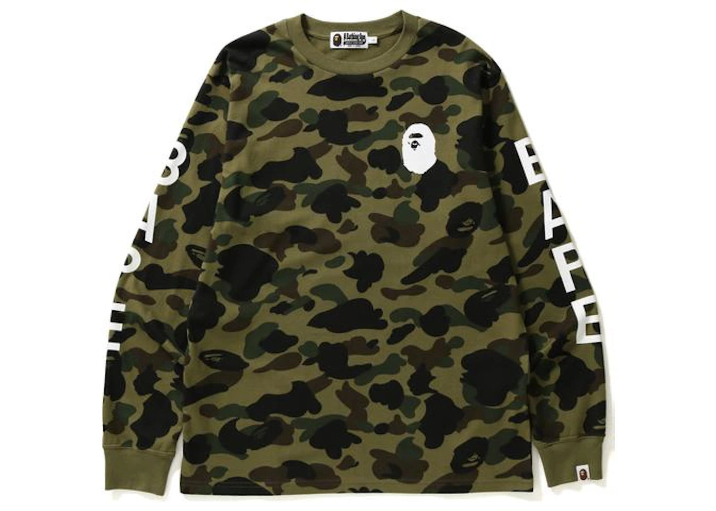 BAPE 1st Camo L/S Tee Tee Green