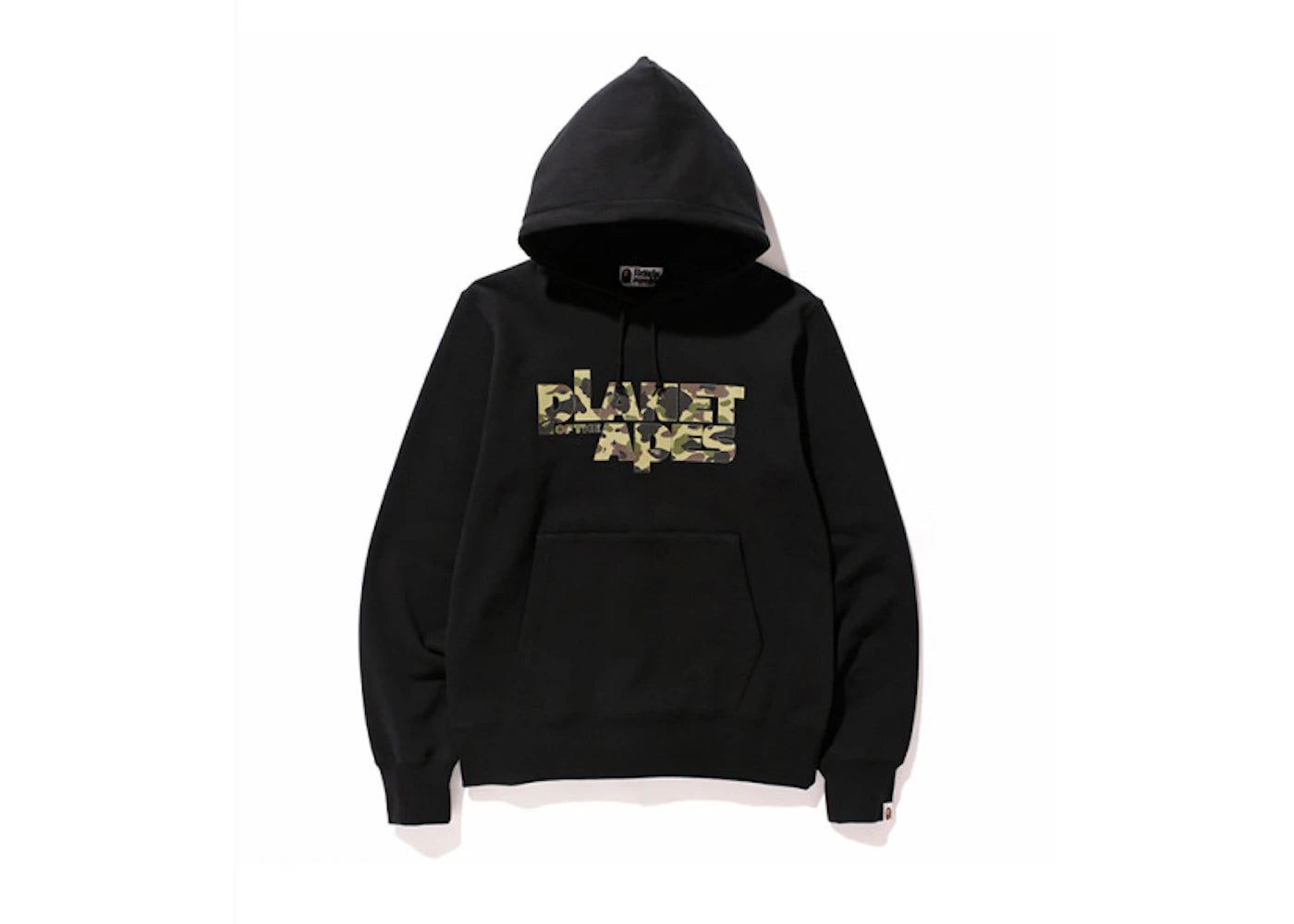 BAPE X Planet of the Apes 1st Camo Logo Pullover Hoodie Black