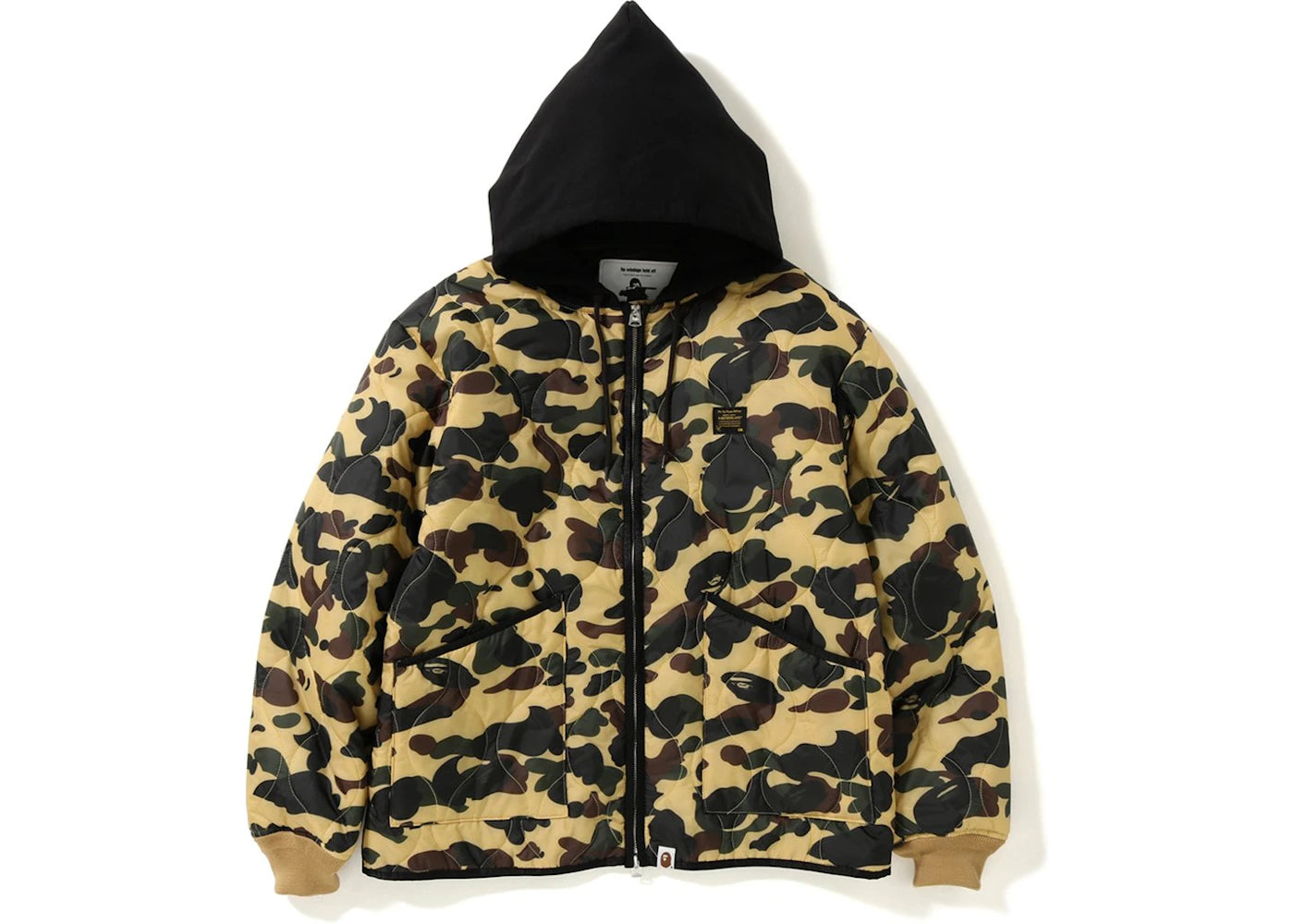 BAPE 1st Camo Quilting Hoodie Jacket Yellow