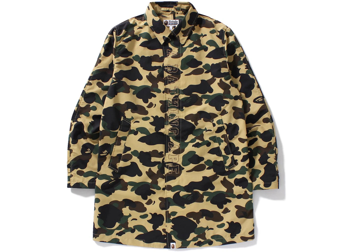 BAPE 1st Camo Rain Coat M YELLOW