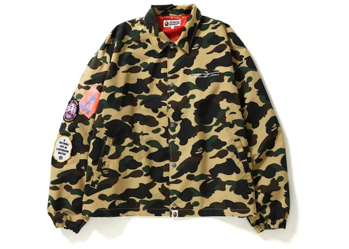 BAPE 1st Camo Relaxed Coach Jacket Jacket Yellow