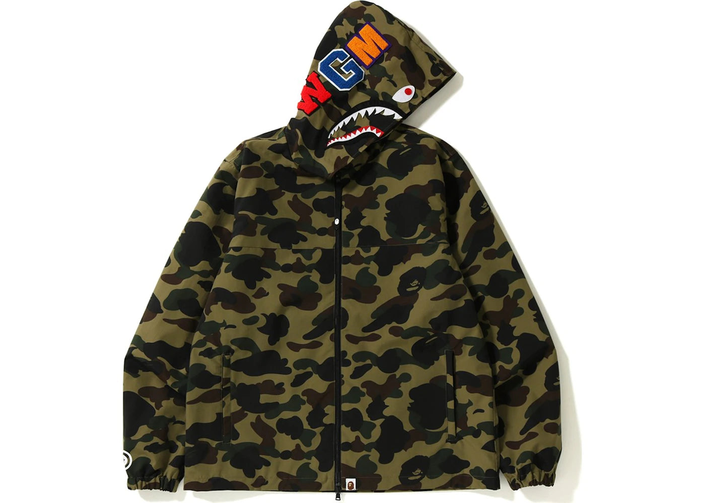 BAPE 1st Camo Shark Hoodie Jacket Green