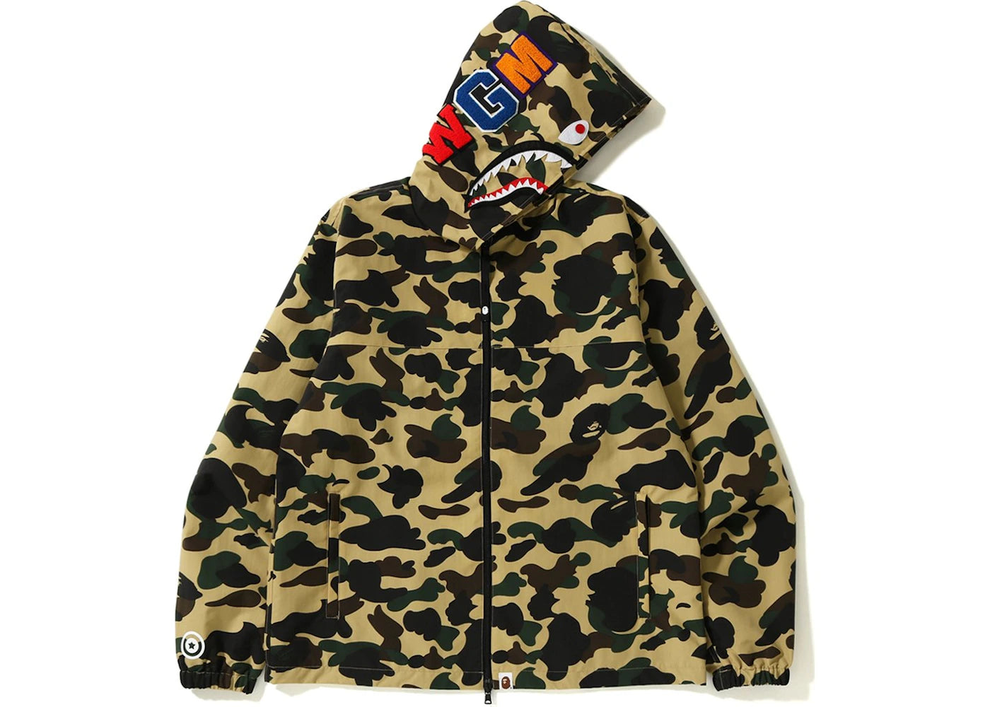 BAPE 1st Camo Shark Hoodie Jacket Yellow