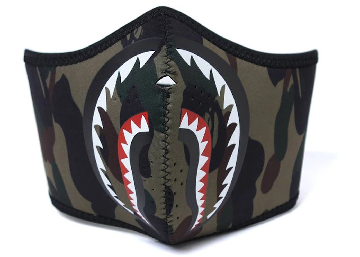 BAPE 1st Camo Shark Neoprene Mask Green
