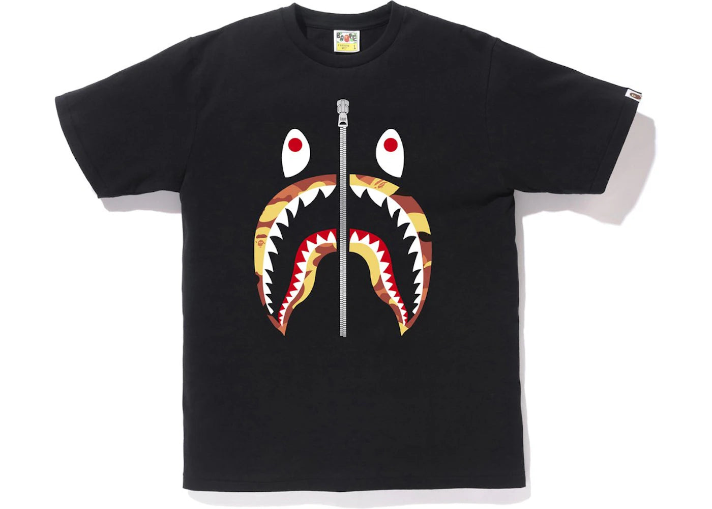 BAPE 1st Camo Shark Tee (SS18) Black/Orange