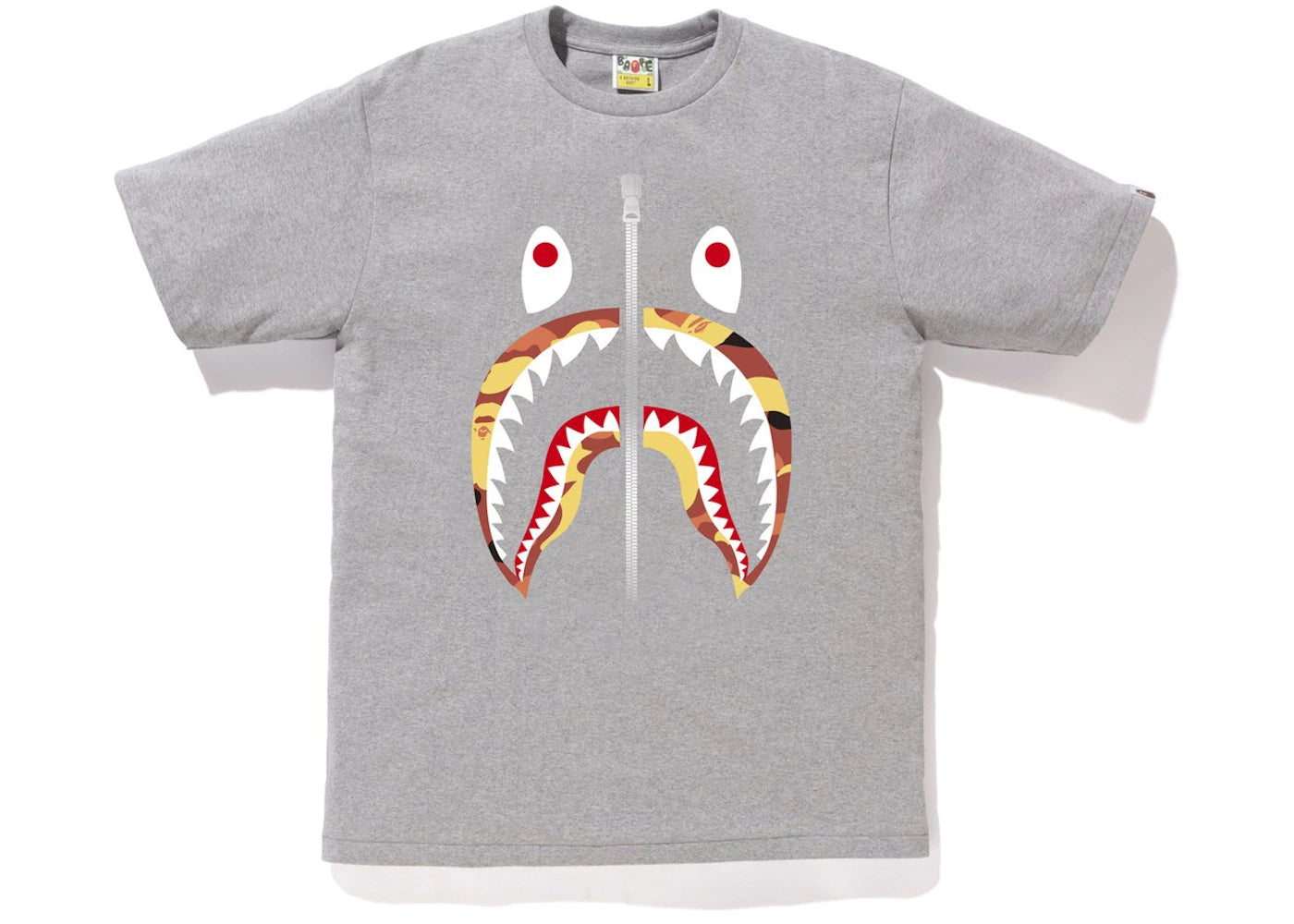 BAPE 1st Camo Shark Tee (SS18) Gray/Orange