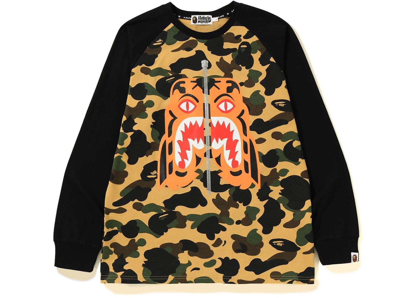 BAPE 1st Camo Tiger LS Tee Yellow