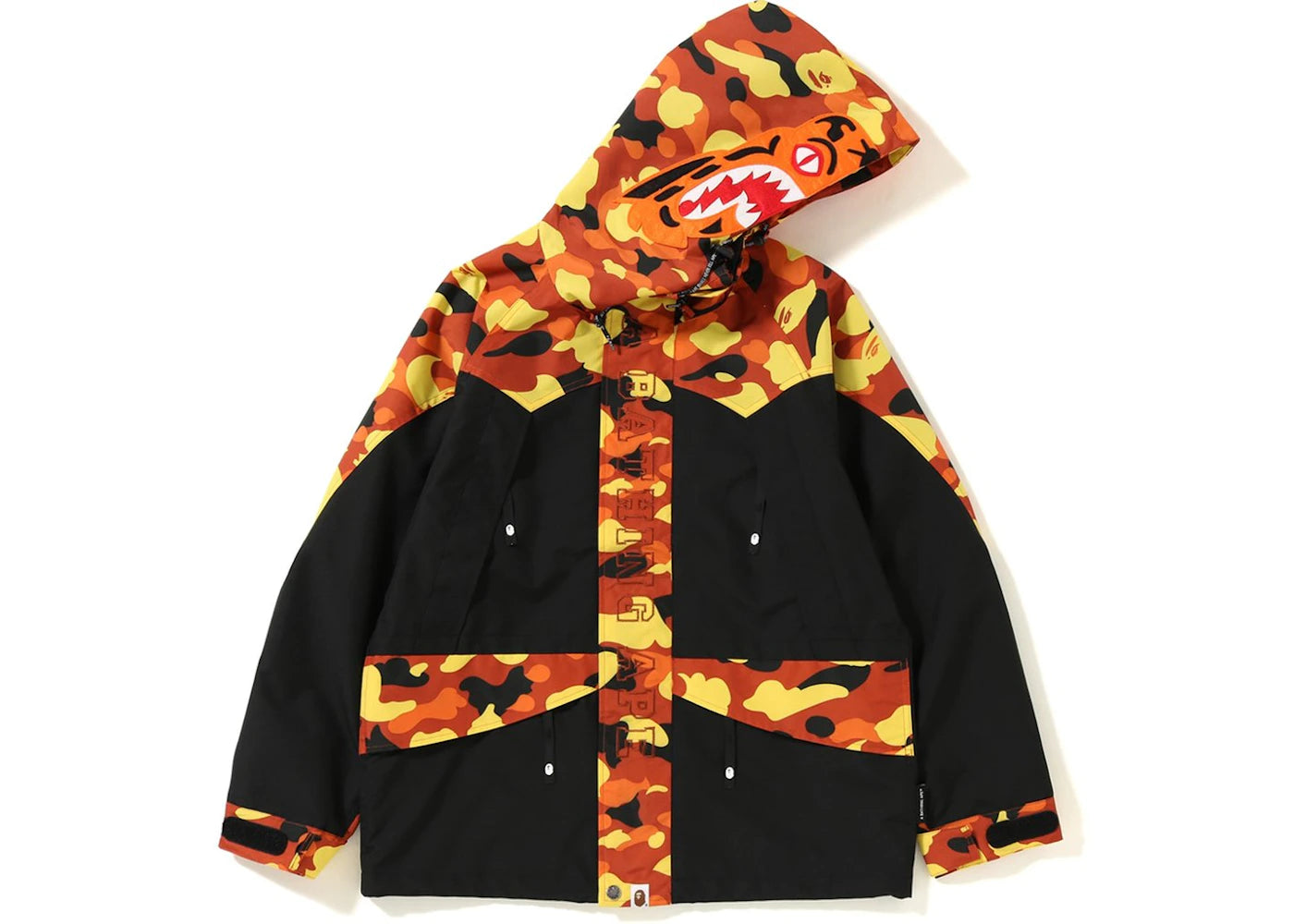 BAPE 1st Camo Tiger Snowboard Jacket Black/Orange