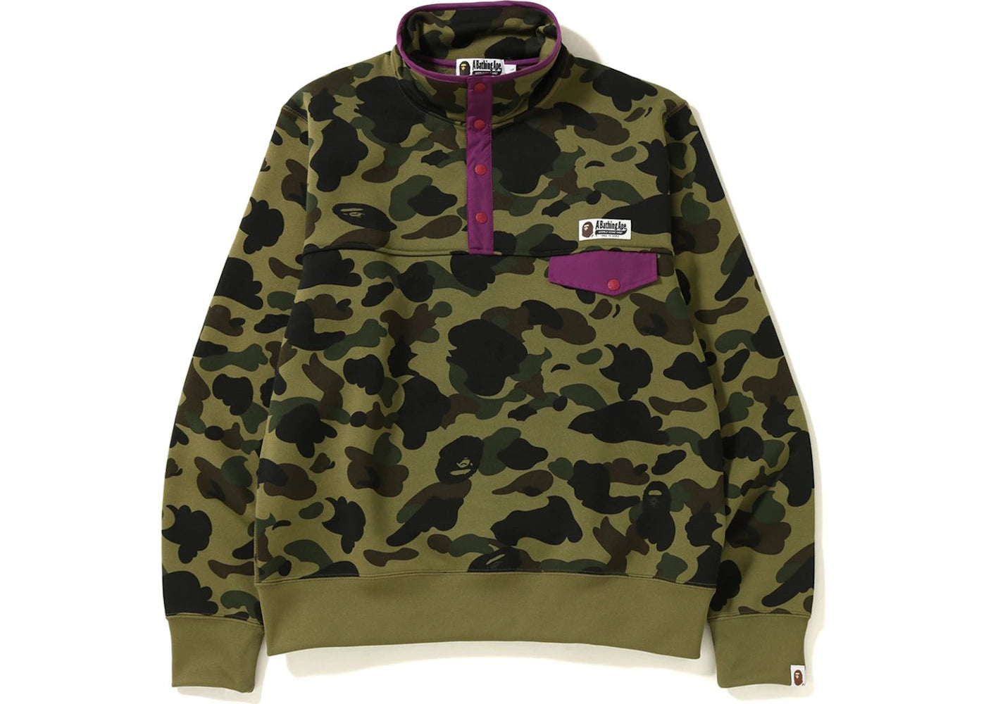 BAPE 1st Camo Wide Sweater Green
