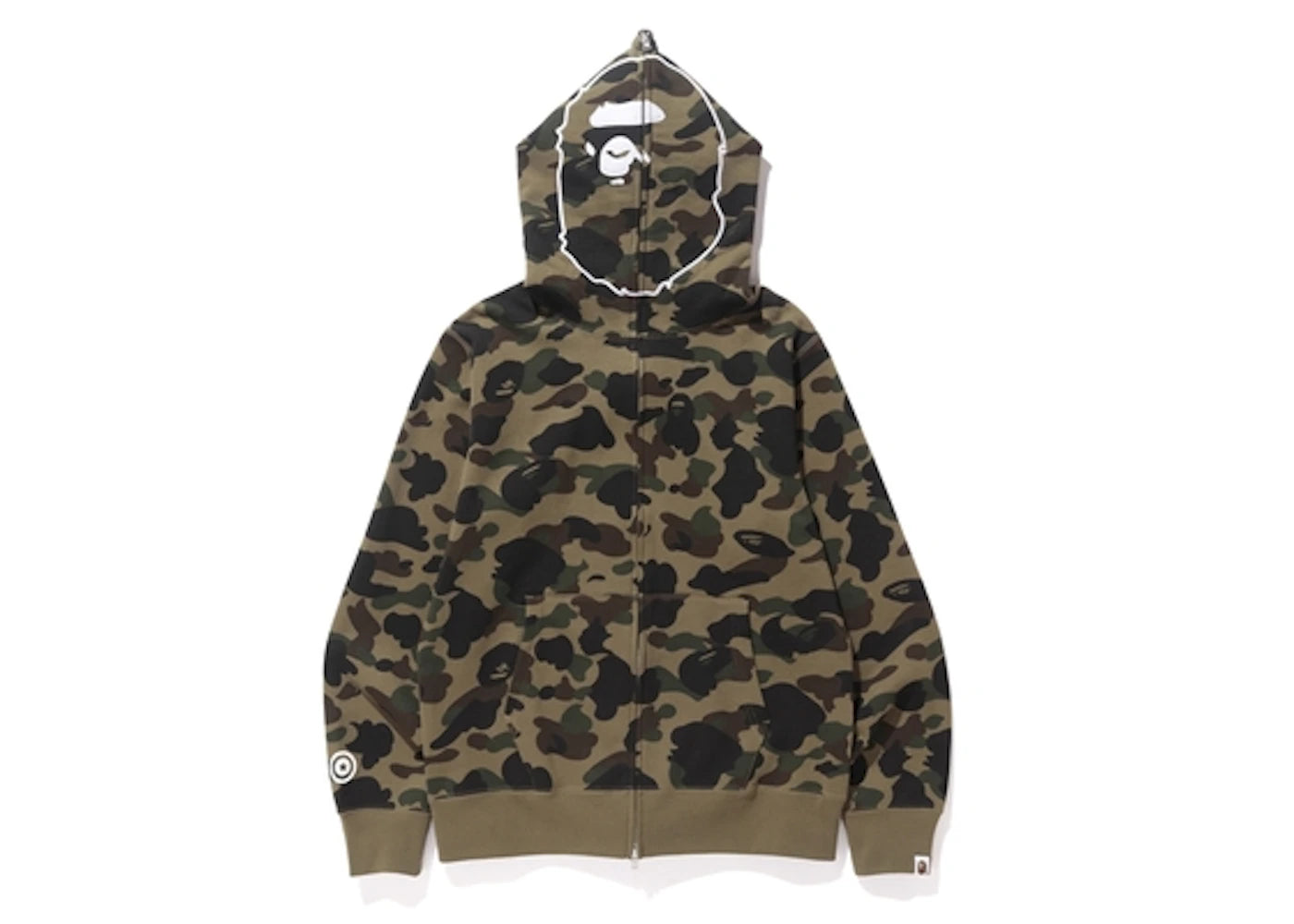 BAPE 1st Camo Ape Full Zip Hoodie Green