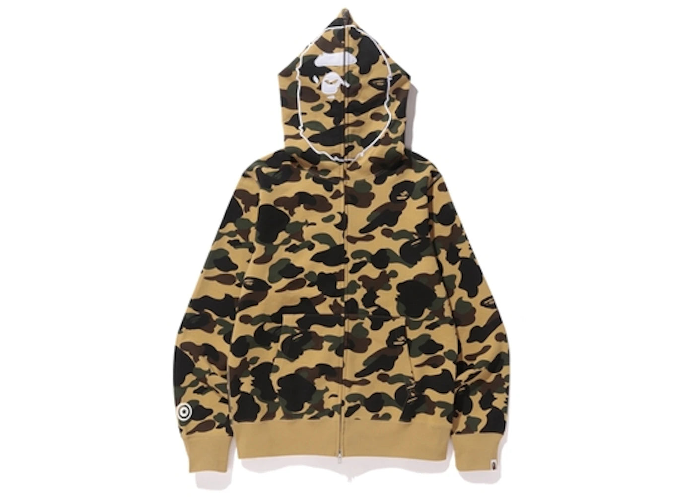 BAPE 1st Camo Ape Full Zip Hoodie Yellow