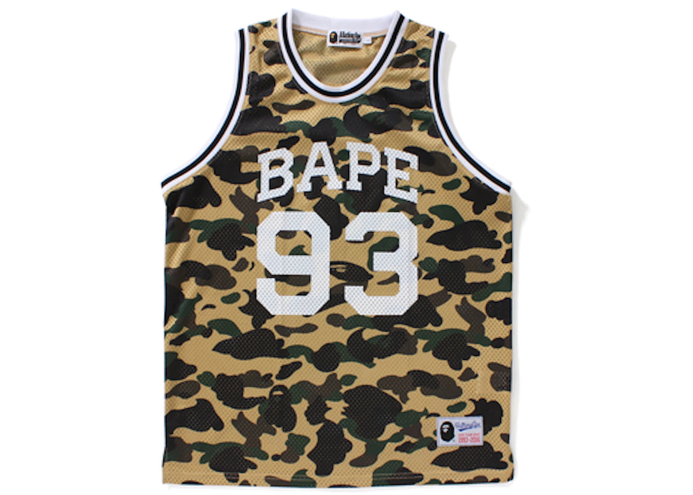 BAPE 1st Camo Basketball Tank Top Yellow Camo