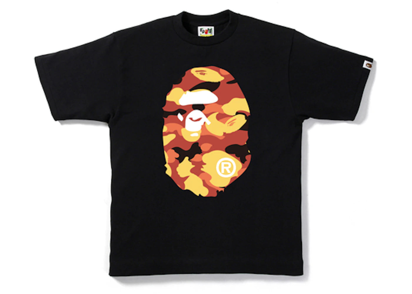 BAPE 1st Camo Big Ape Head Tee Black/Orange