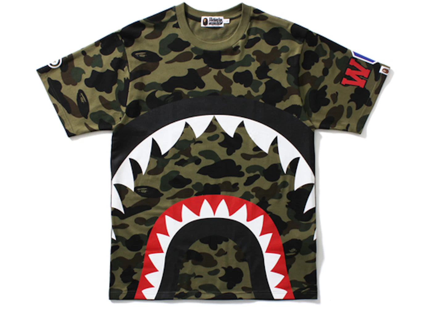 BAPE 1st Camo Big Shark Tee(Shark 8) Green