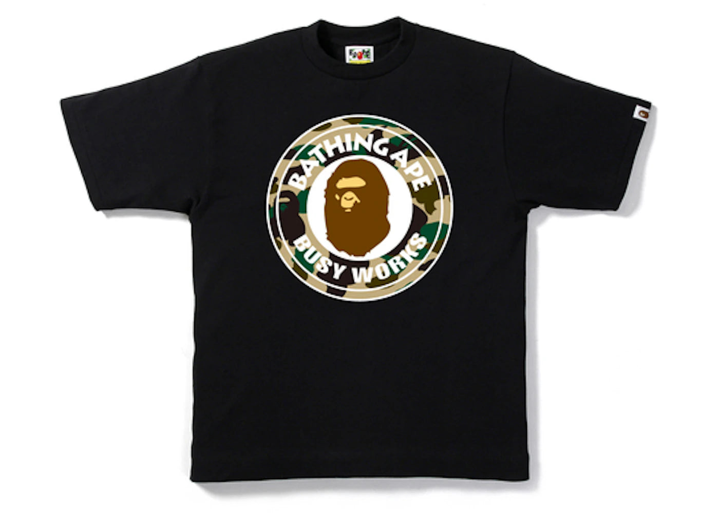 BAPE 1st Camo Busy Works Tee Black/Beige