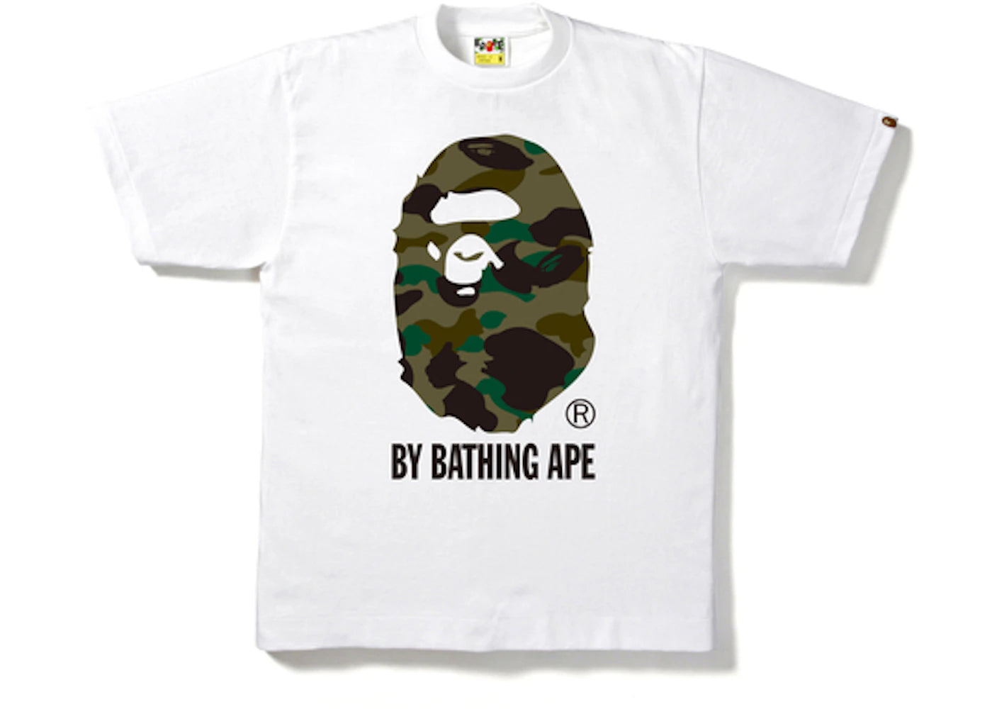 BAPE 1st Camo By Bathing Tee White/Olive Drab