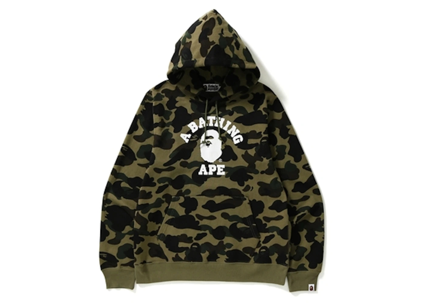 BAPE 1st Camo College Ats Pullover Hoodie Green