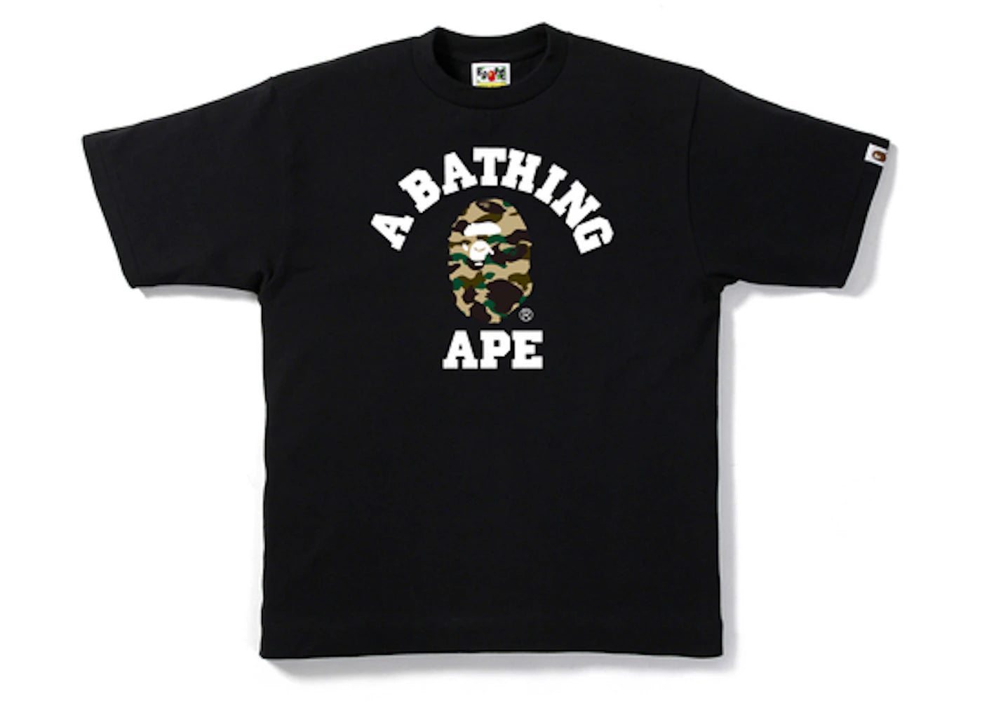 BAPE 1st Camo College Tee Black/Yellow Camo