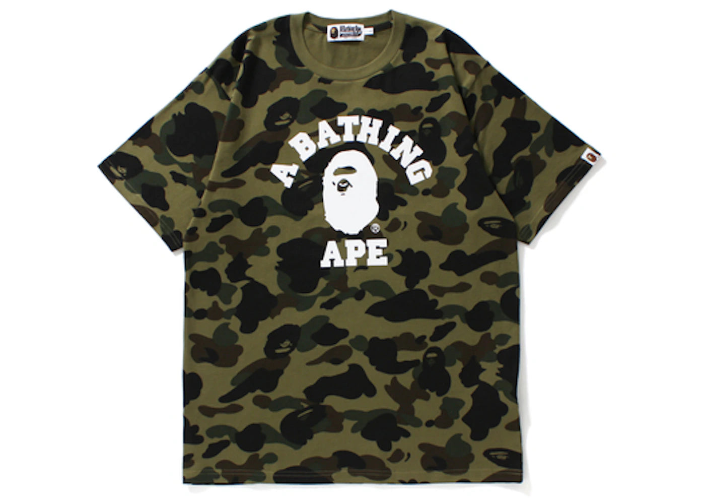 BAPE 1st Camo College Tee Green