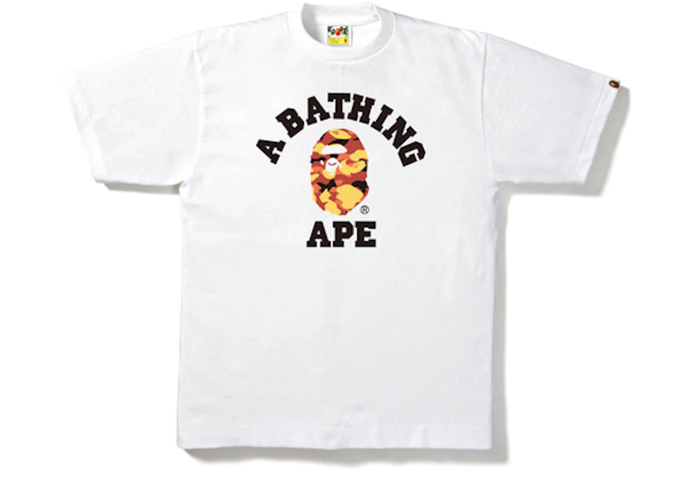 BAPE 1st Camo College Tee White/Red