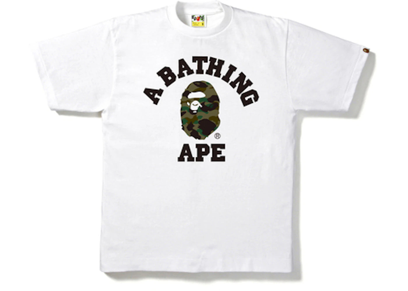 BAPE 1st Camo College Tee White