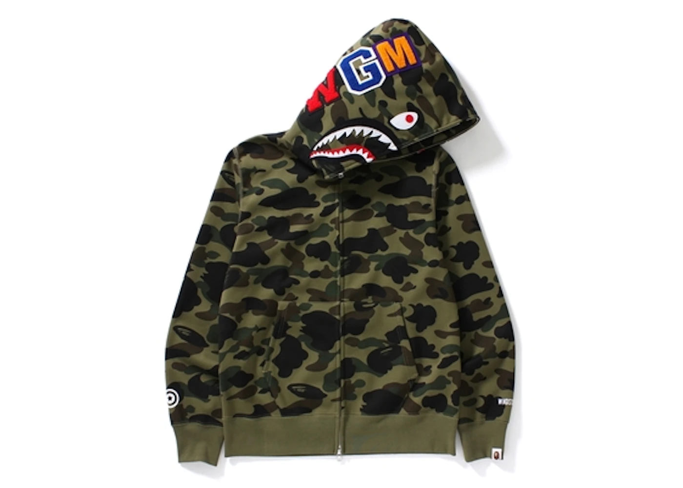 BAPE 1st Camo Windstopper Shark Full Zip Hoodie Green