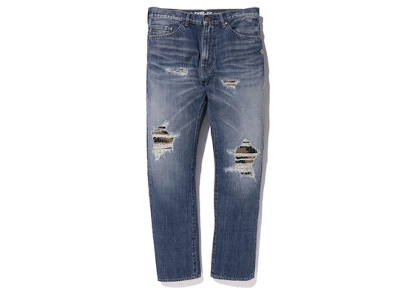 BAPE 2008 Type-05 Damage Denim Pants Indigo
