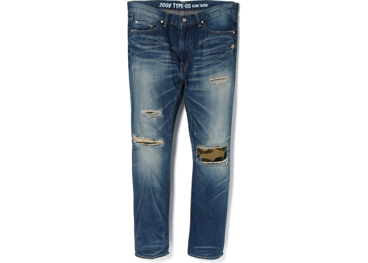 BAPE 2008 Type-05 Damaged Denim Pants (FW18) Indigo