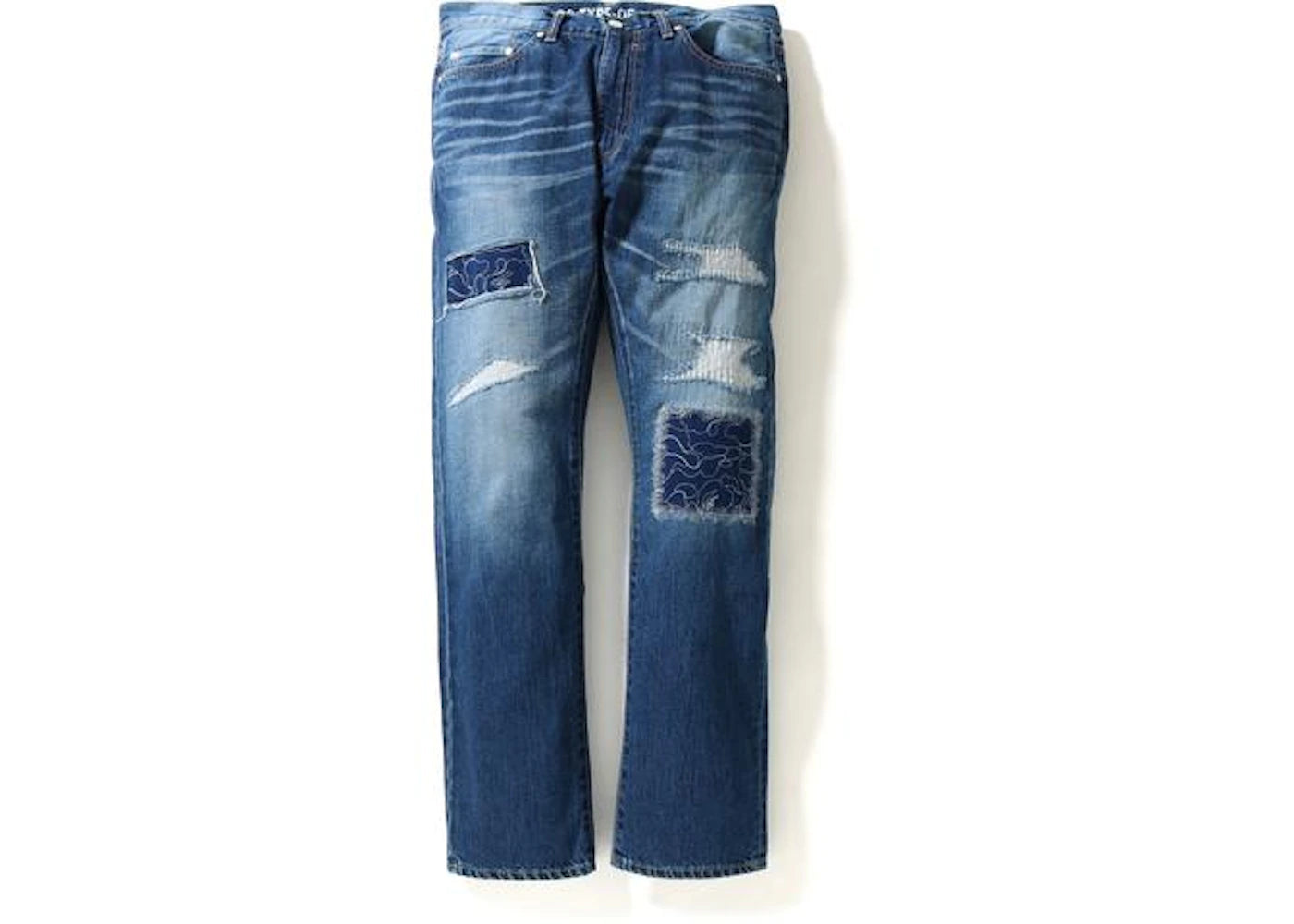BAPE 2008 Type-05 Damaged Denim Pants Pants Indigo