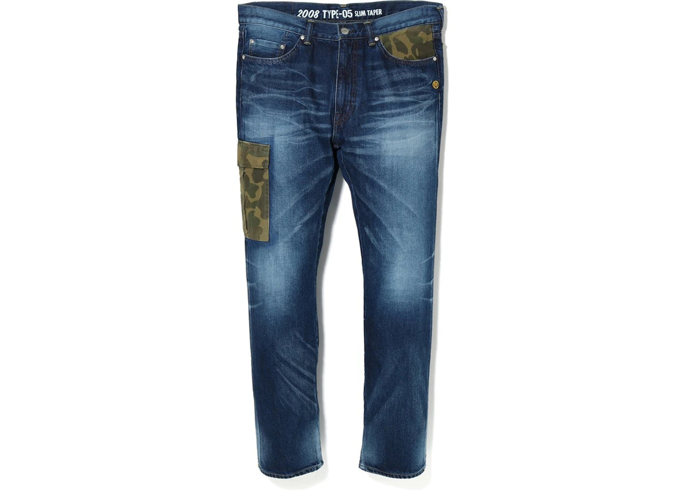 BAPE 2008 Type-05 Remake Damage Denim Pants Indigo