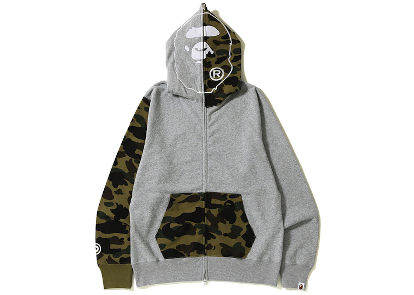 BAPE 2nd Ape Hoodie Gray