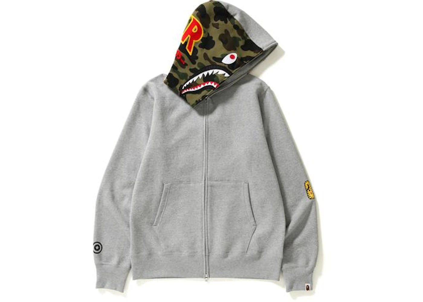 BAPE 2nd Shark Full Zip Hoodie Gray/Camo