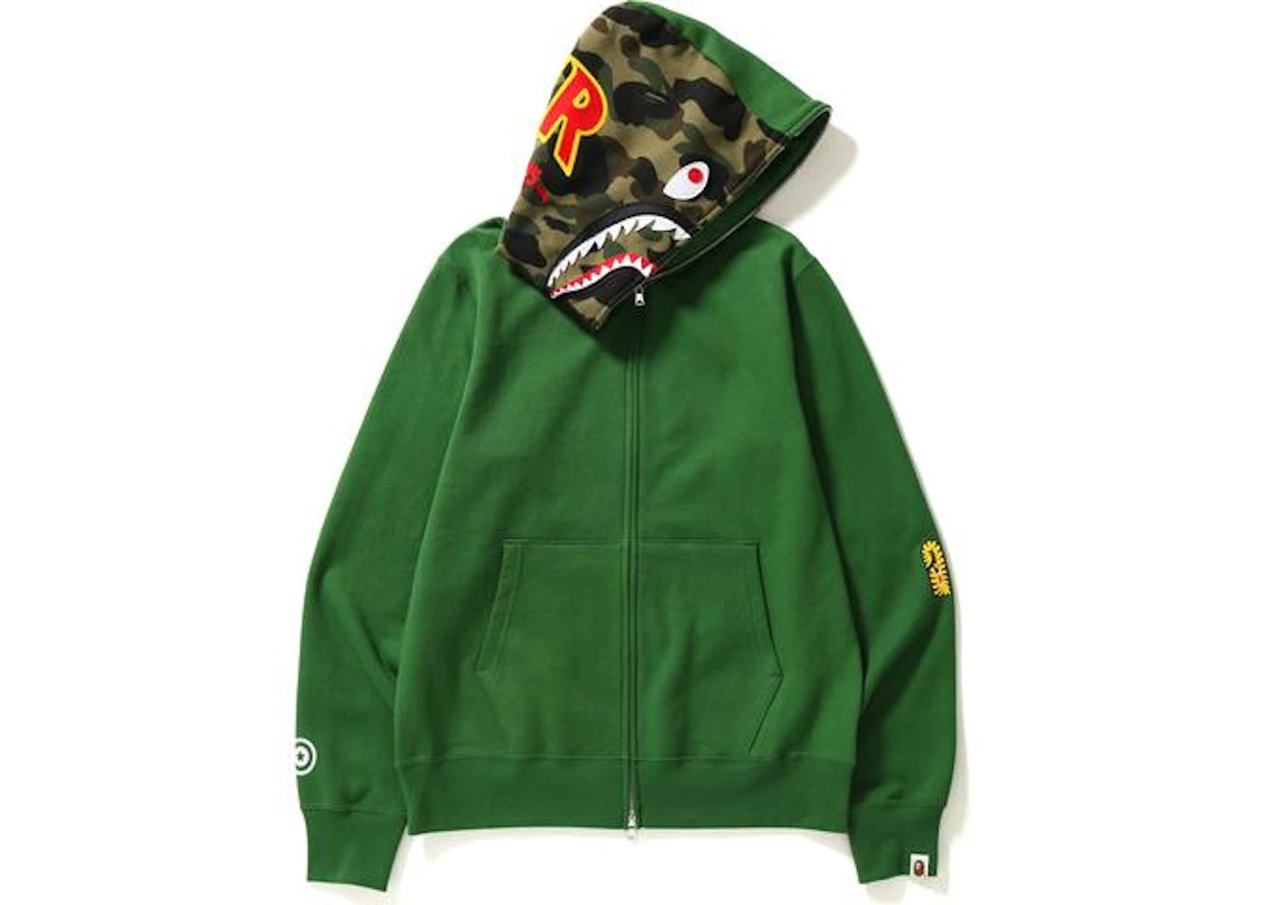 BAPE 2nd Shark Full Zip Hoodie Green