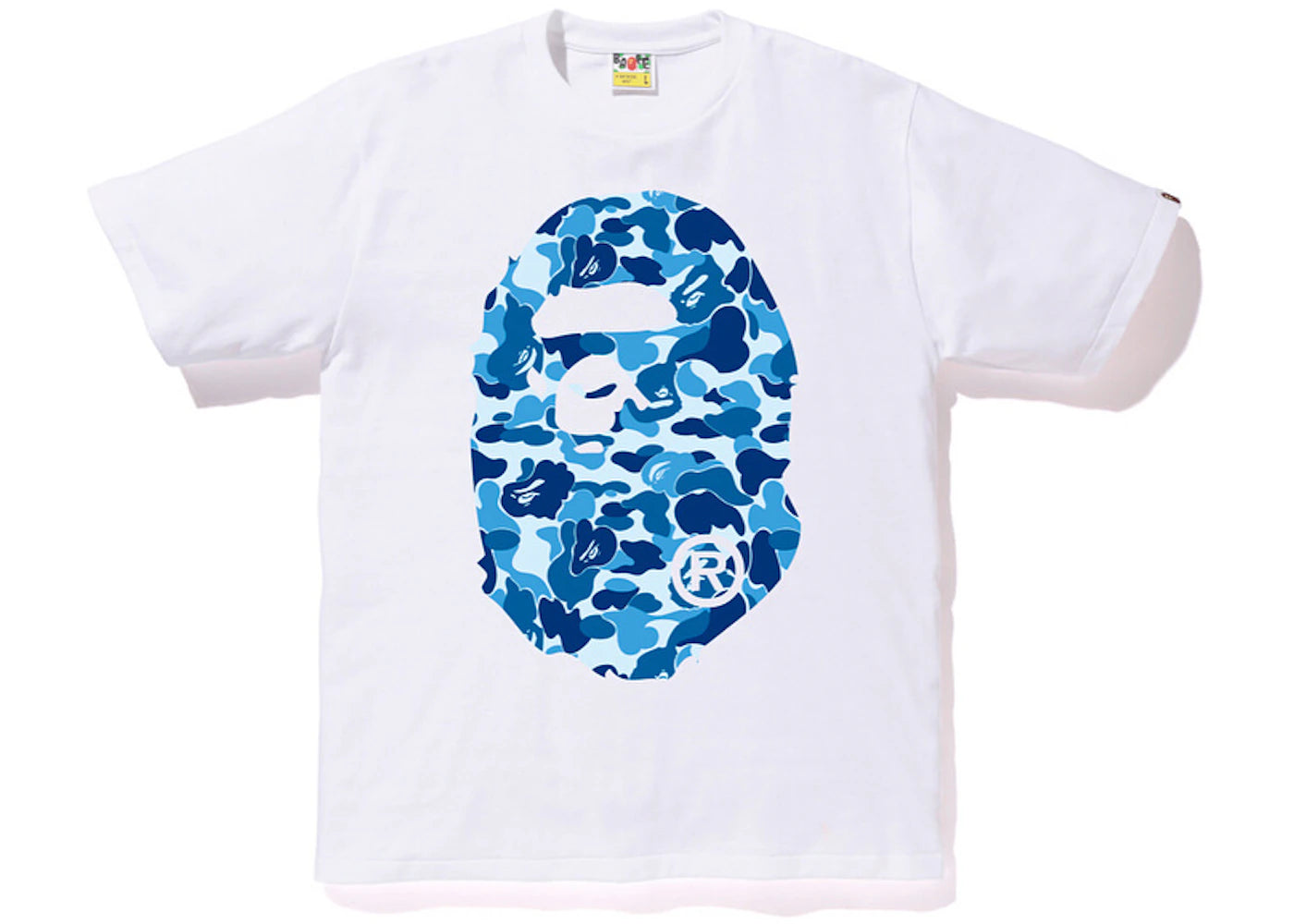 BAPE ABC Big Ape Head Tee White/Blue