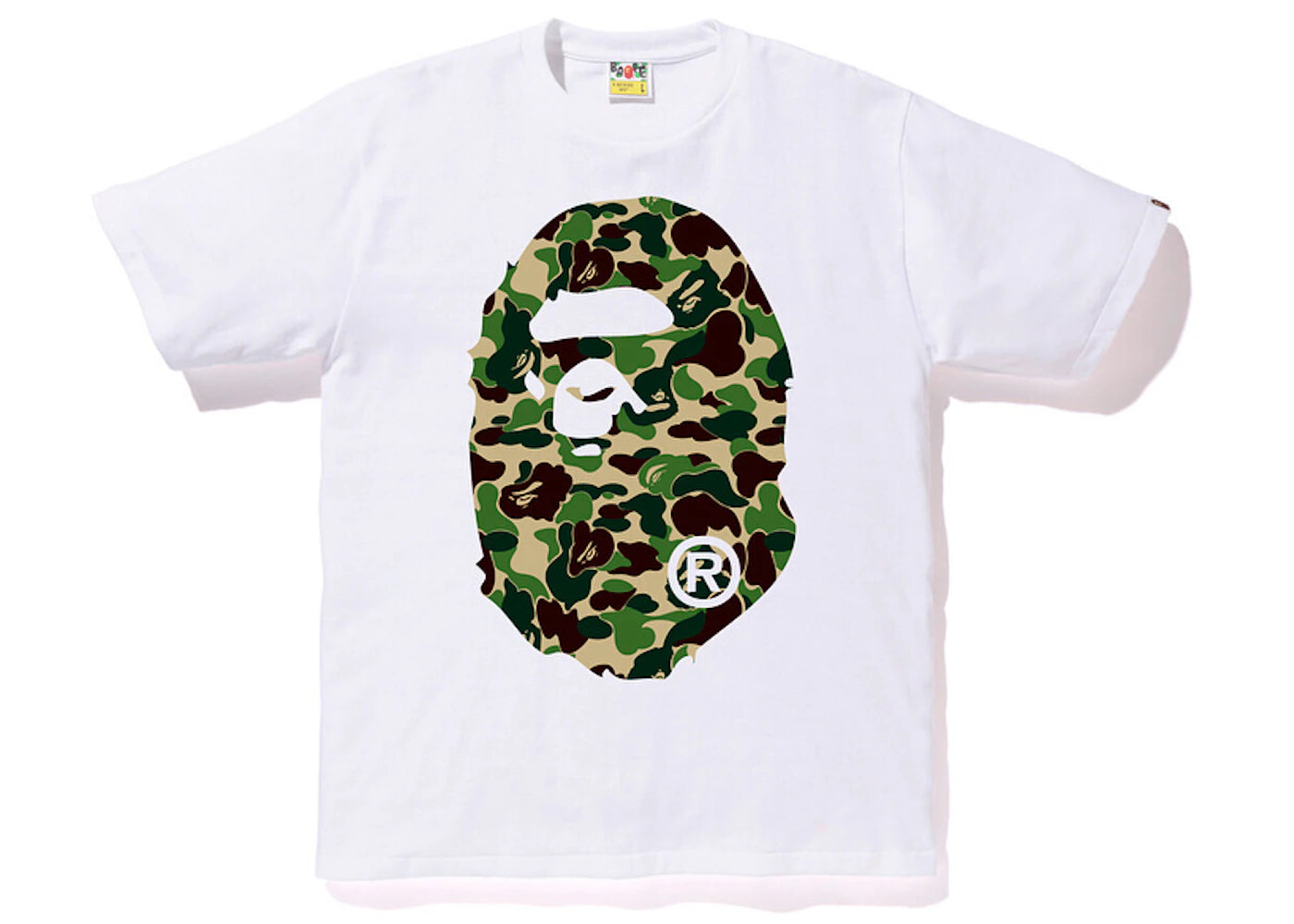 BAPE ABC Big Ape Head Tee White/Green