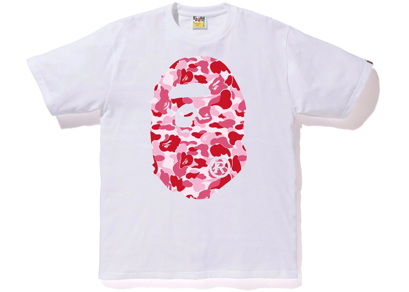 BAPE ABC Big Ape Head Tee White/Pink