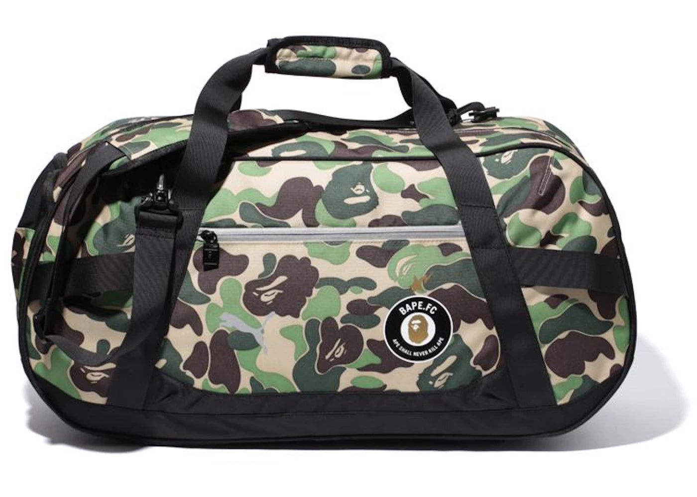 BAPE X Puma ABC Camo Duffle Bag Green