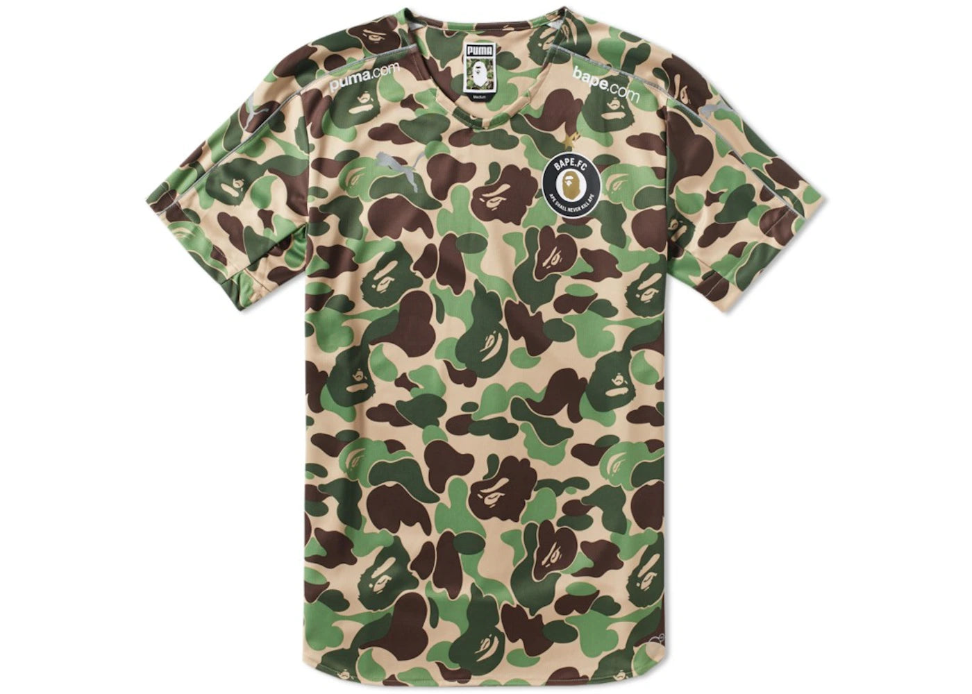 BAPE X Puma ABC Camo FC Replica Jersey Shirt Green