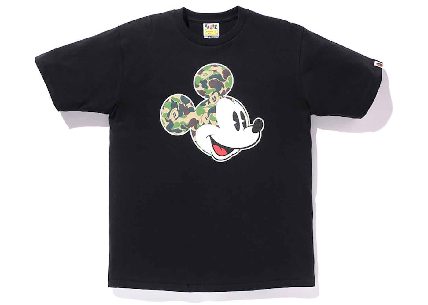 BAPE X Disney ABC Camo Mickey Tee China Exclusive Black