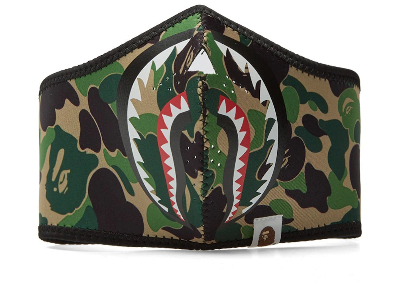 BAPE ABC Camo Shark Neoprene Mask Green