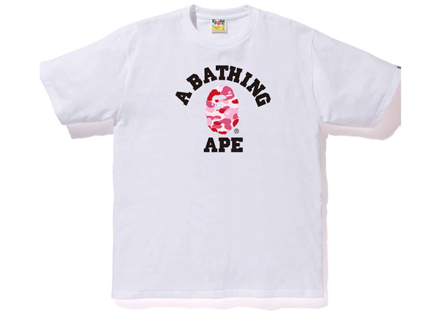 BAPE ABC College Tee White/Pink