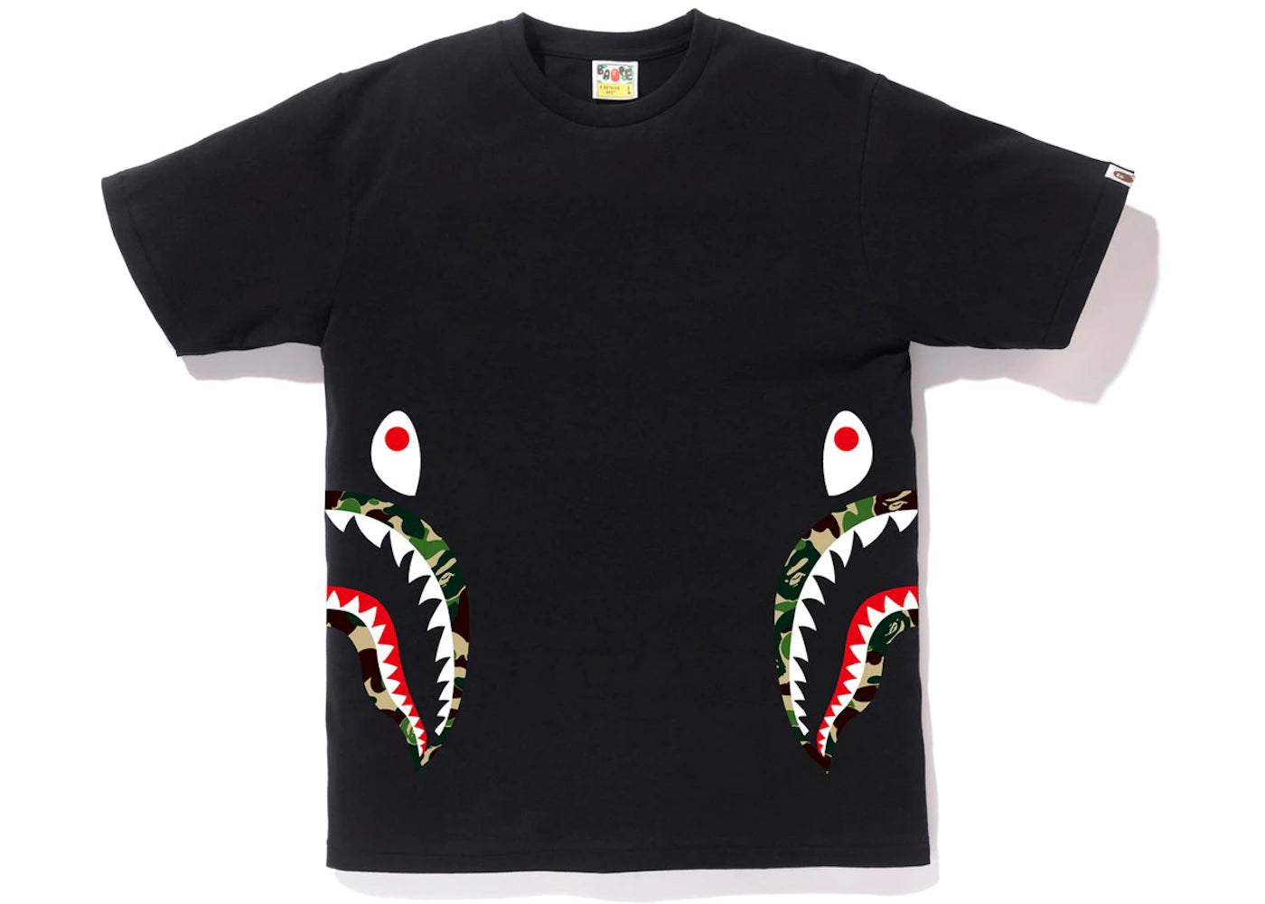 BAPE ABC Side Shark Tee Black/Green