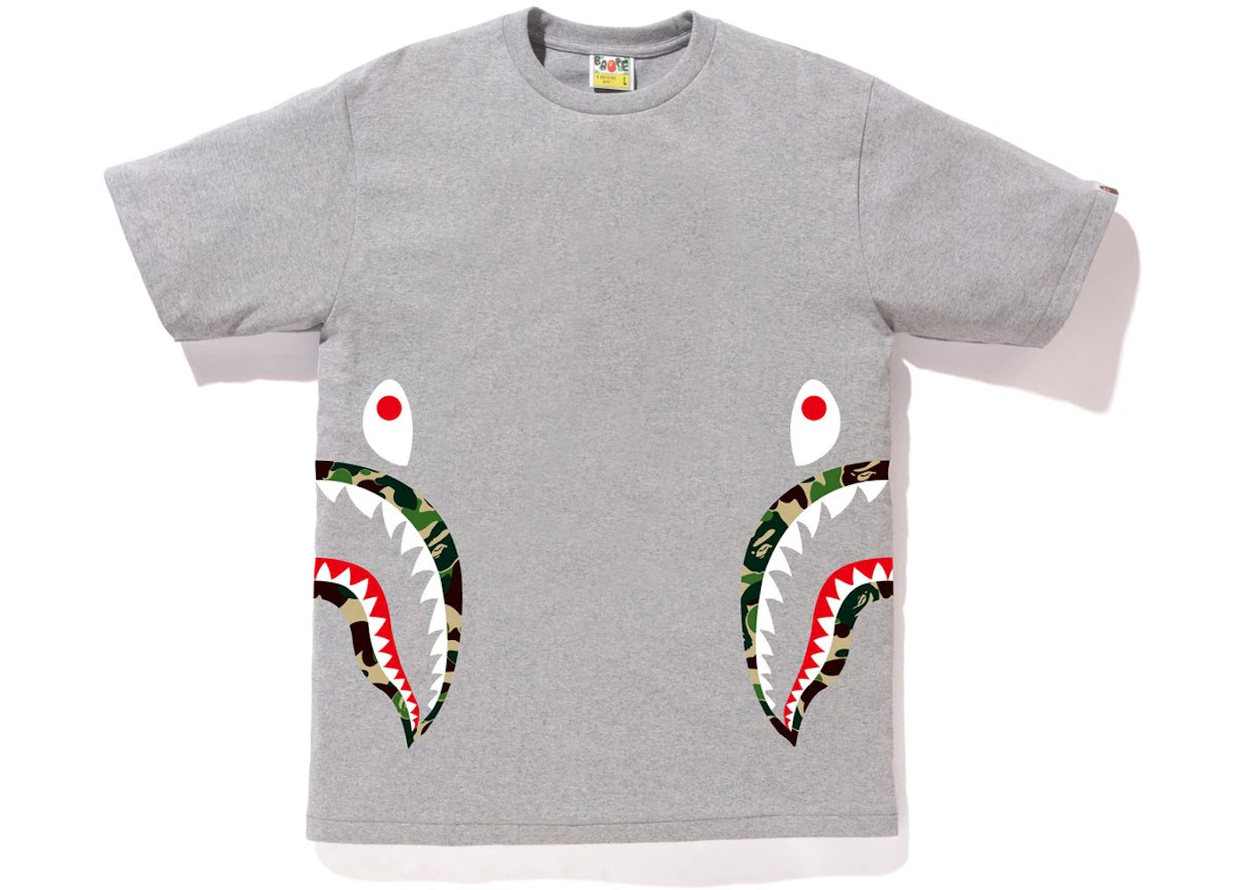BAPE ABC Side Shark Tee Gray/Green
