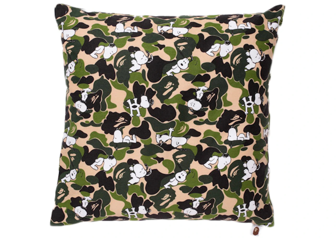 BAPE X Peanuts ABC Snoopy Camo Pillow Cushion Green