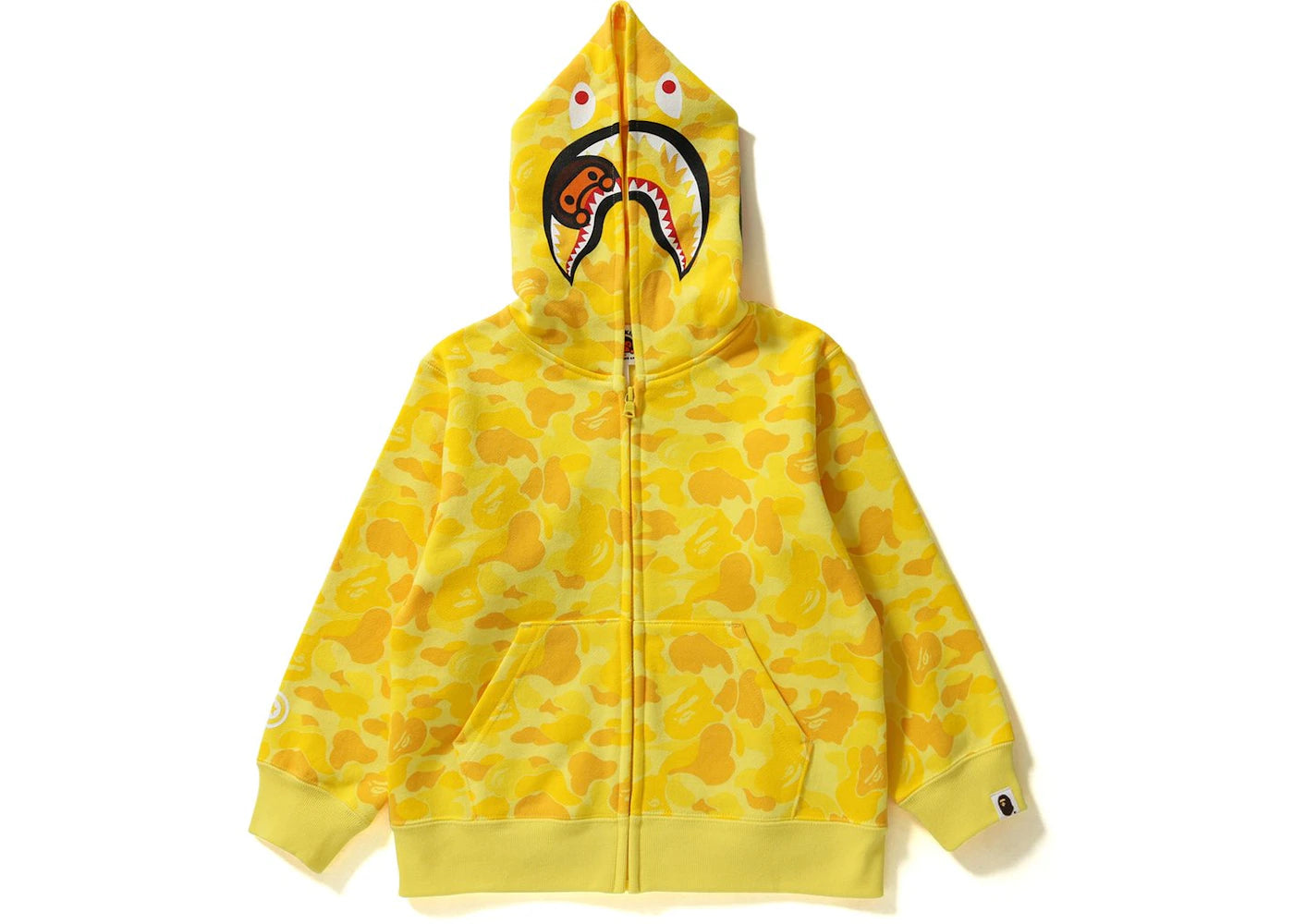 BAPE Abc Milo Shark Zip Hoodie (Kids) Yellow