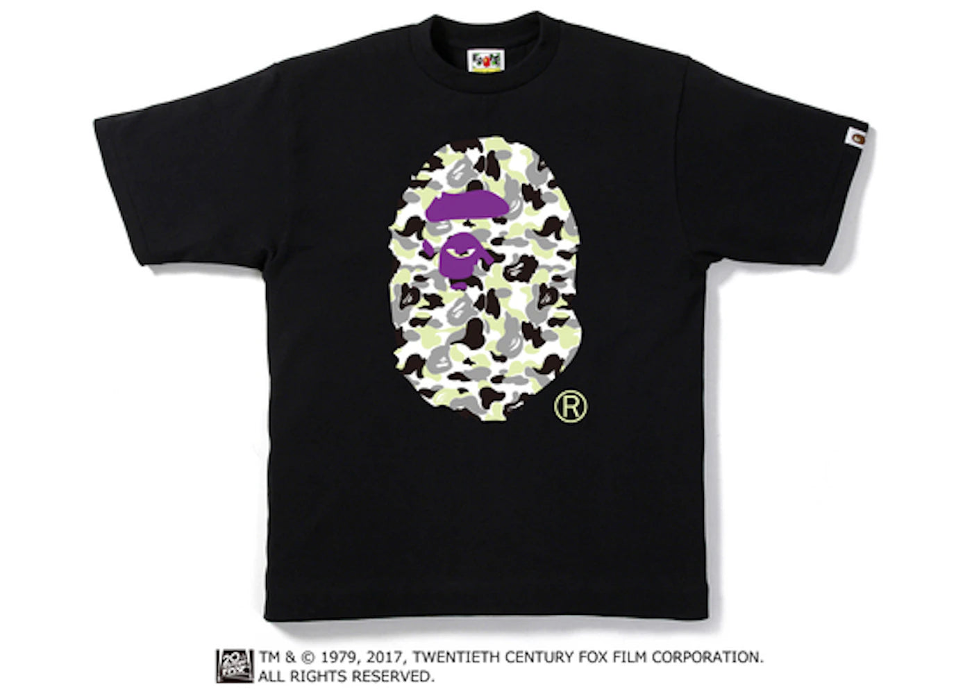 BAPE Alienalien Big Ape Head Face Hugger Tee Black