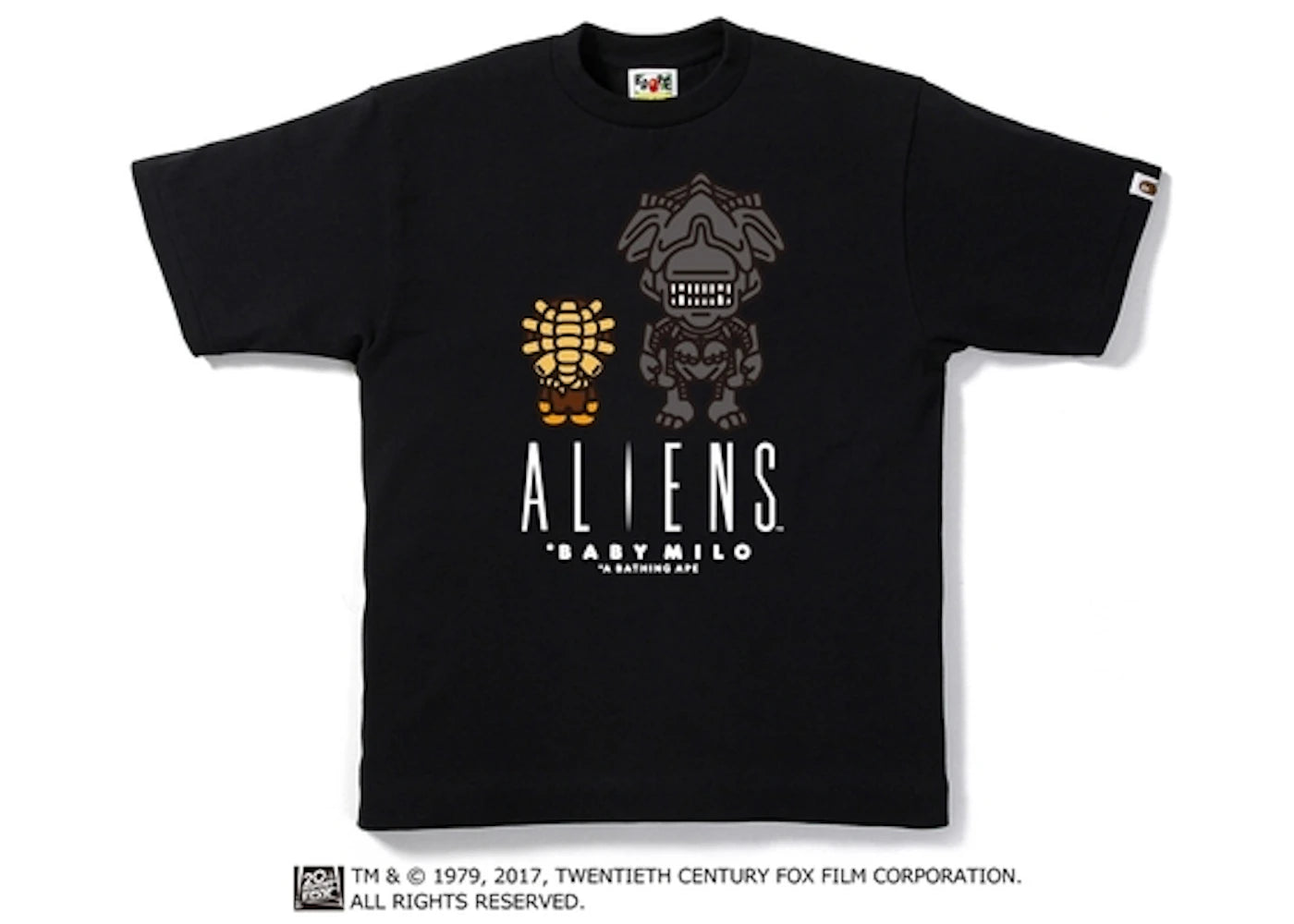 BAPE Alienaliens Milo & Alien Queen Tee Black