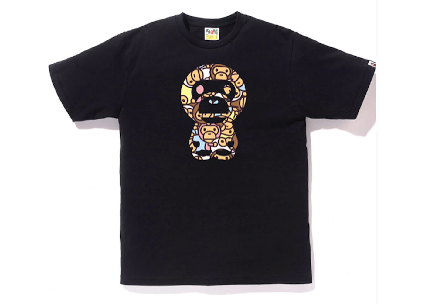 BAPE All Baby Milo Multi Big Baby Milo Tee Black
