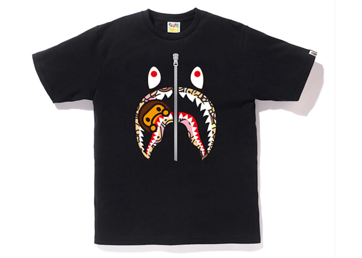 BAPE All Baby Milo Multi Milo Shark Tee Black