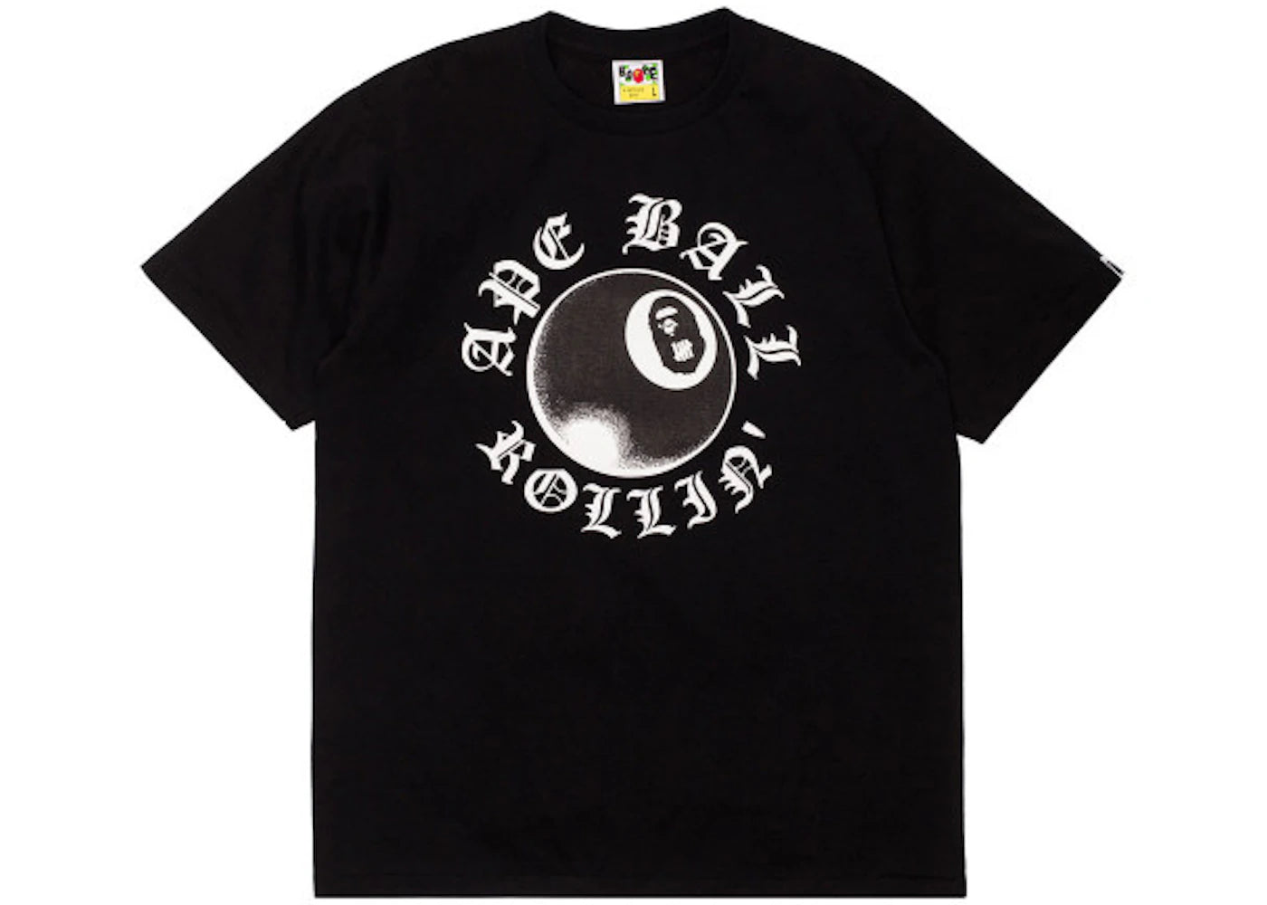 BAPE X Undefeated Mr Cartoon Ape Ball Tee Black